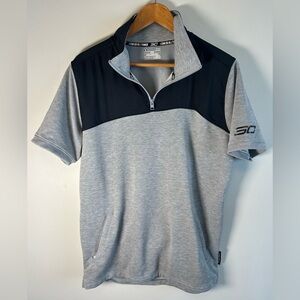 Under Armour Steph Curry Men’s L 1/4 Zip Heat Gear Warm Up Jacket Basketball EUC